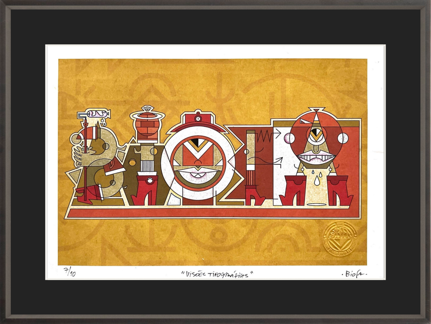 Visoes Tipograficas (ochre) Edition 7/10