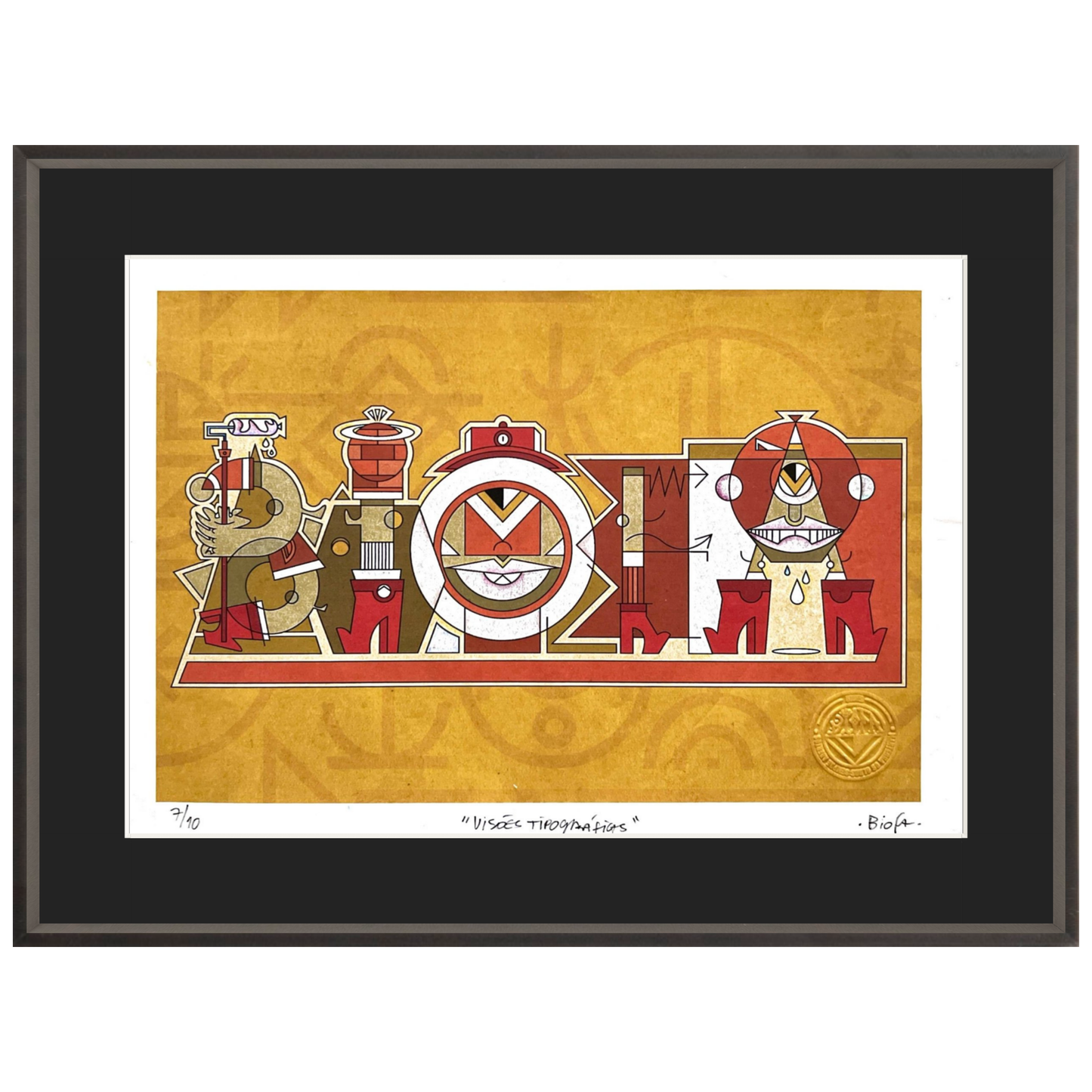 Visoes Tipograficas (ochre) Edition 7/10