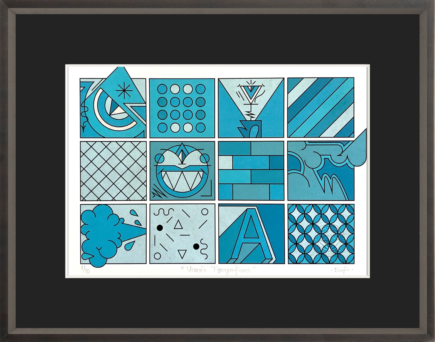 Visoes Tipograficas (blue) Edition 1/10